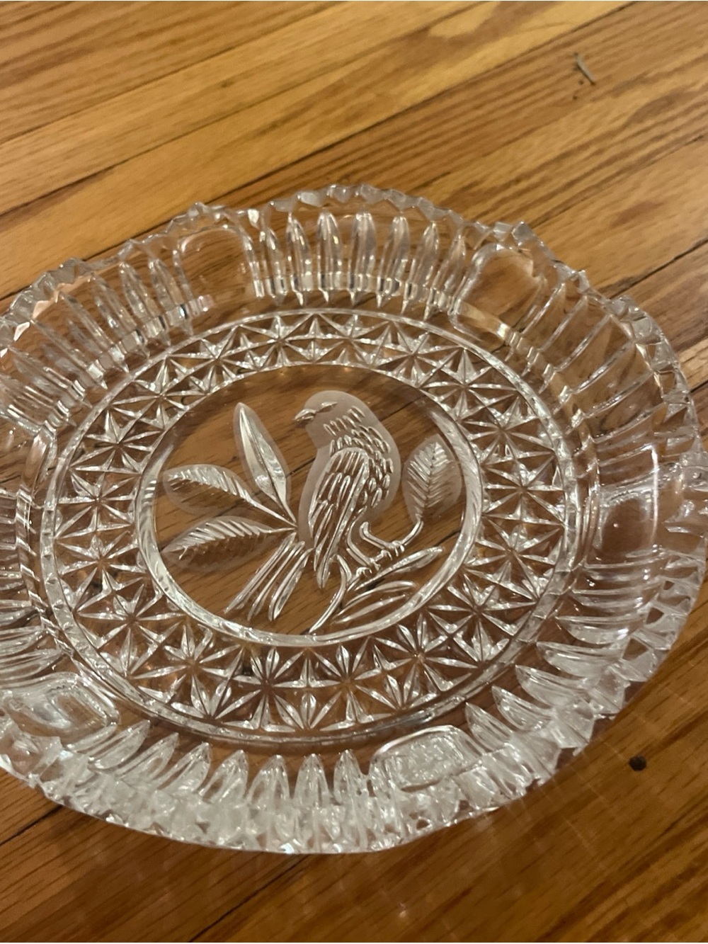 VTG Hofbauer Crystal The Byrdes Collection Dome Lid Cheese Or Butter Dish - Picture 4 of 7